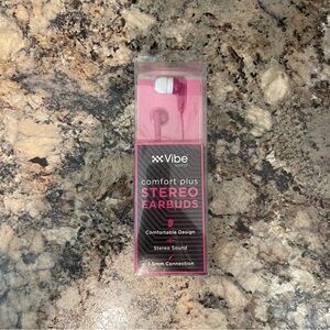 Vibe Pink Comfort Plus Stereo Earbuds